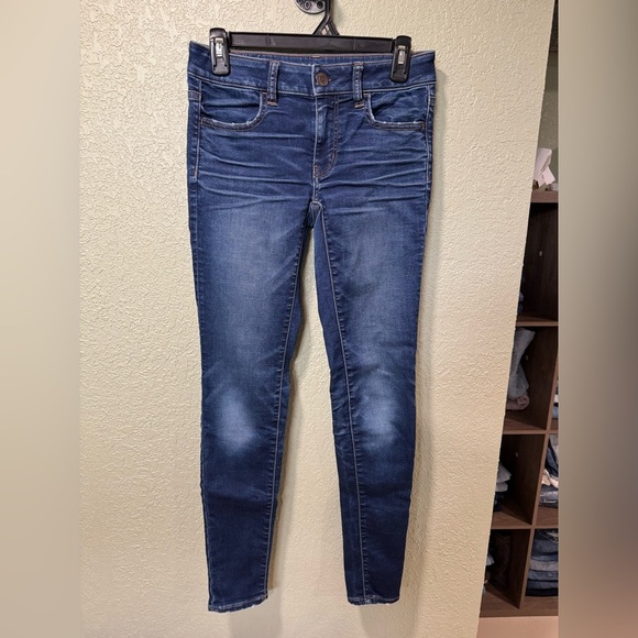 American Eagle Outfitters Dark Blue Skinny Jeans - Picture 1 of 6